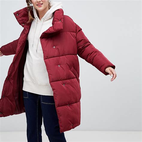 Monki Longline Puffer Jacket .